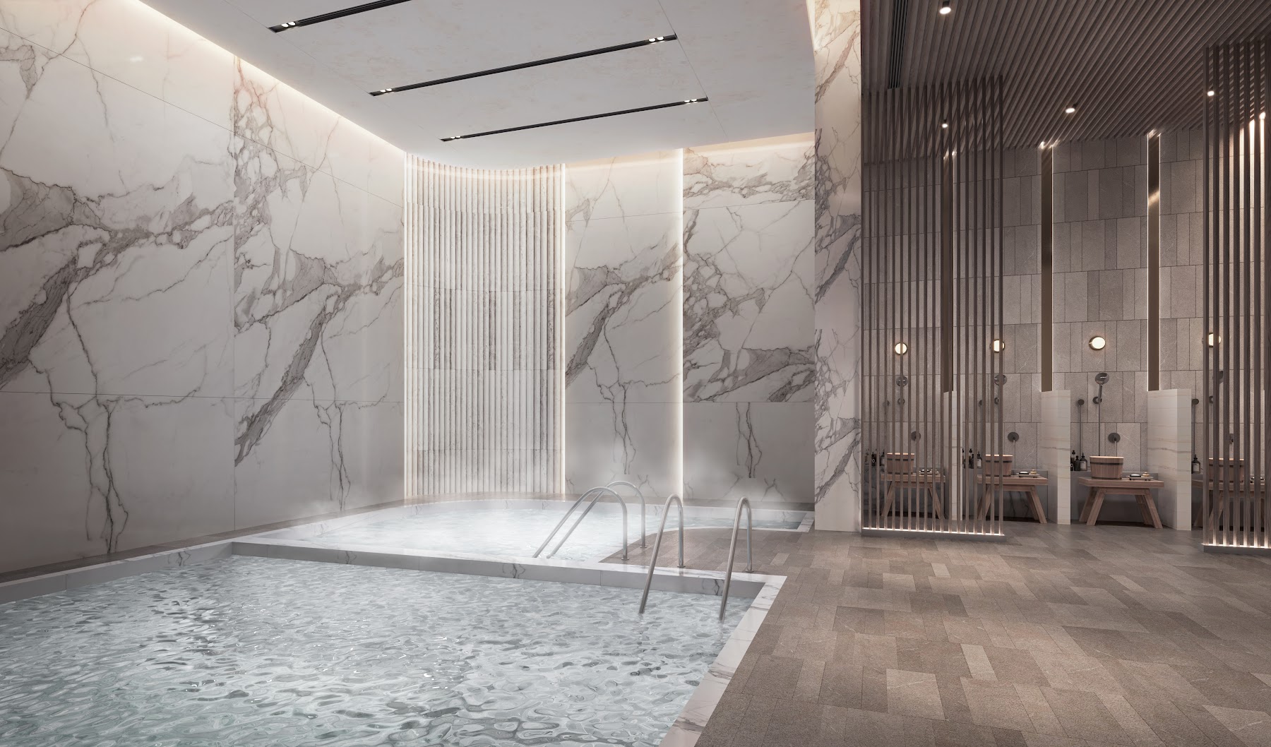 Developer visualization of the Aquarous Jomtien onsen facilities