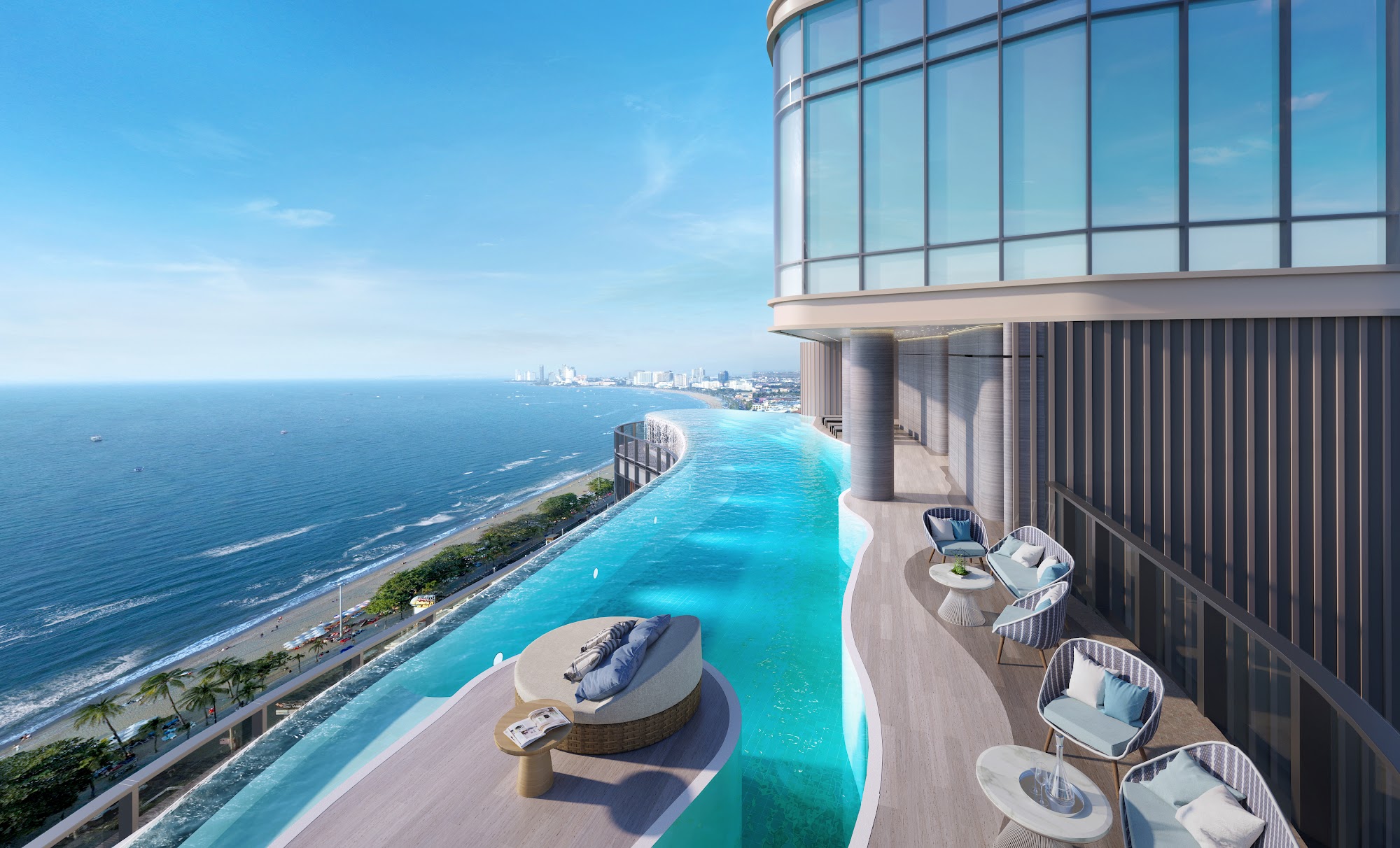 Developer visualization of the Aquarous Jomtien sky pool